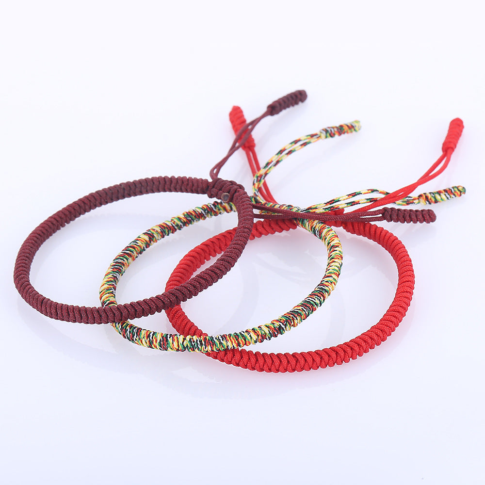 Handmade Braided Knot Bracelet Red String Literary Style Bracelet Ethnic Wind Red String