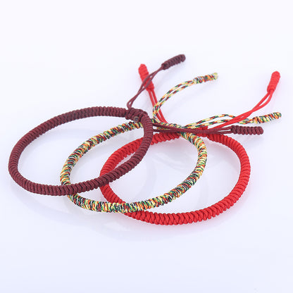 Handmade Braided Knot Bracelet Red String Literary Style Bracelet Ethnic Wind Red String